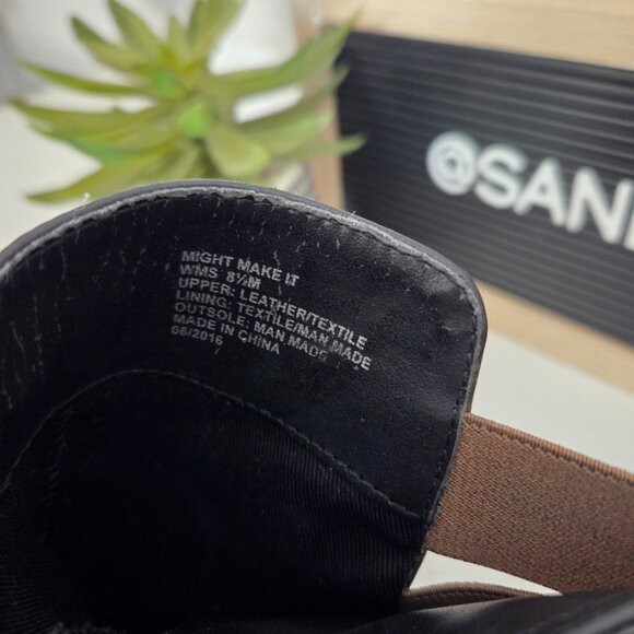 Kenneth Cole Reaction Black Booties w/Cheatah criss cross strap detail 8… - Picture 13 of 13